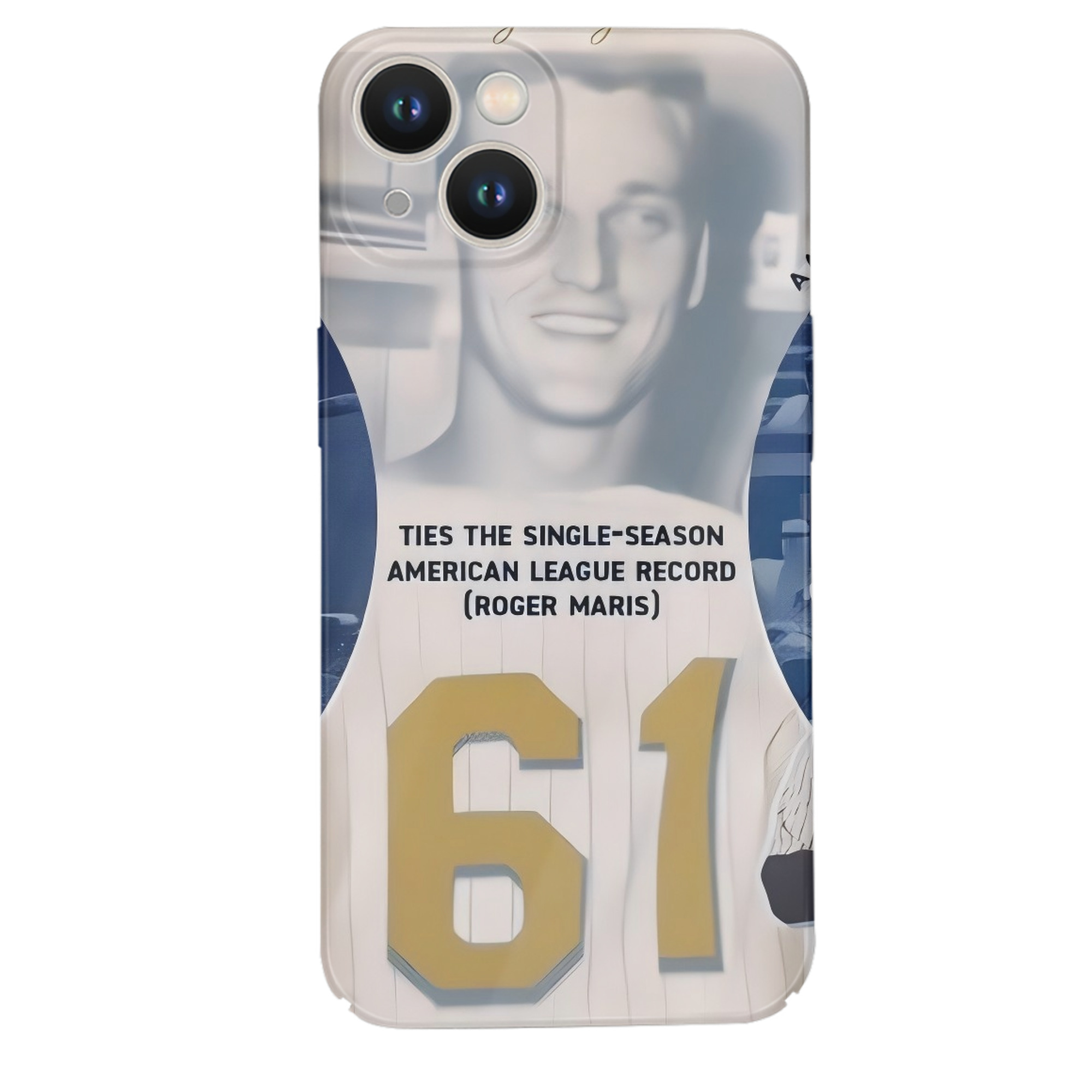 Aaron Judge 61 Home Runs 2 IPhone 14 Series Full-Cover Hard Case – Shockproof With Raised Camera Protection – Precise Cutouts, Wireless Charging Compatible – Durable, Anti-Yellowing, Easy To Clean